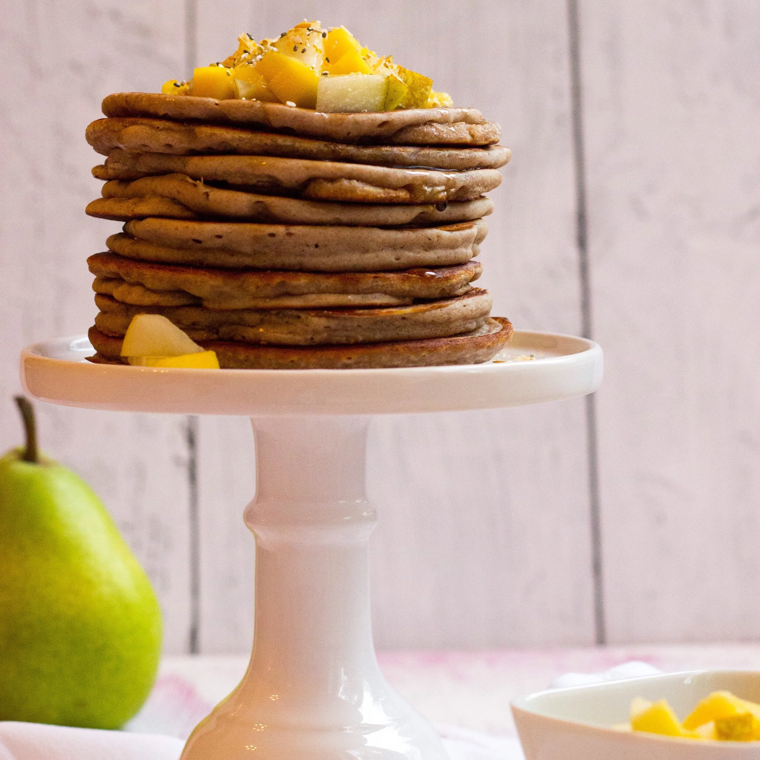 Buchweizen Pancakes {Buchweizen | Agave | Kokos | Mango | *vegan}
