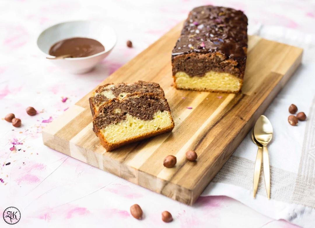 Marmor-Nusskuchen {Haselnuss | Erdnuss | Kakao | Birkenzucker}
