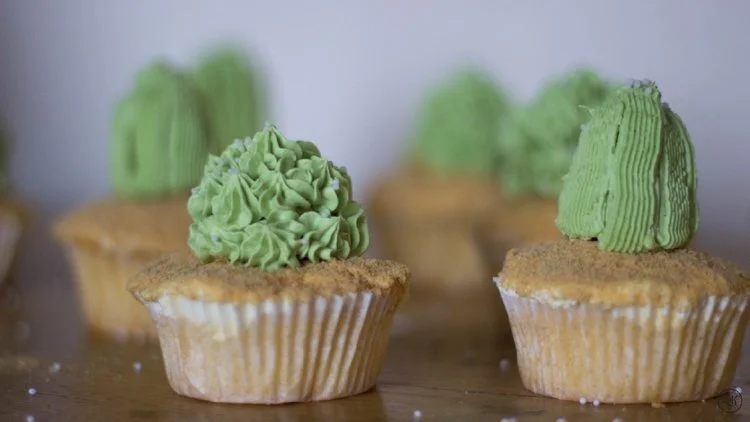Kaktuscupcakes {Vanille | Buttercreme | Milch | Butterkekse}