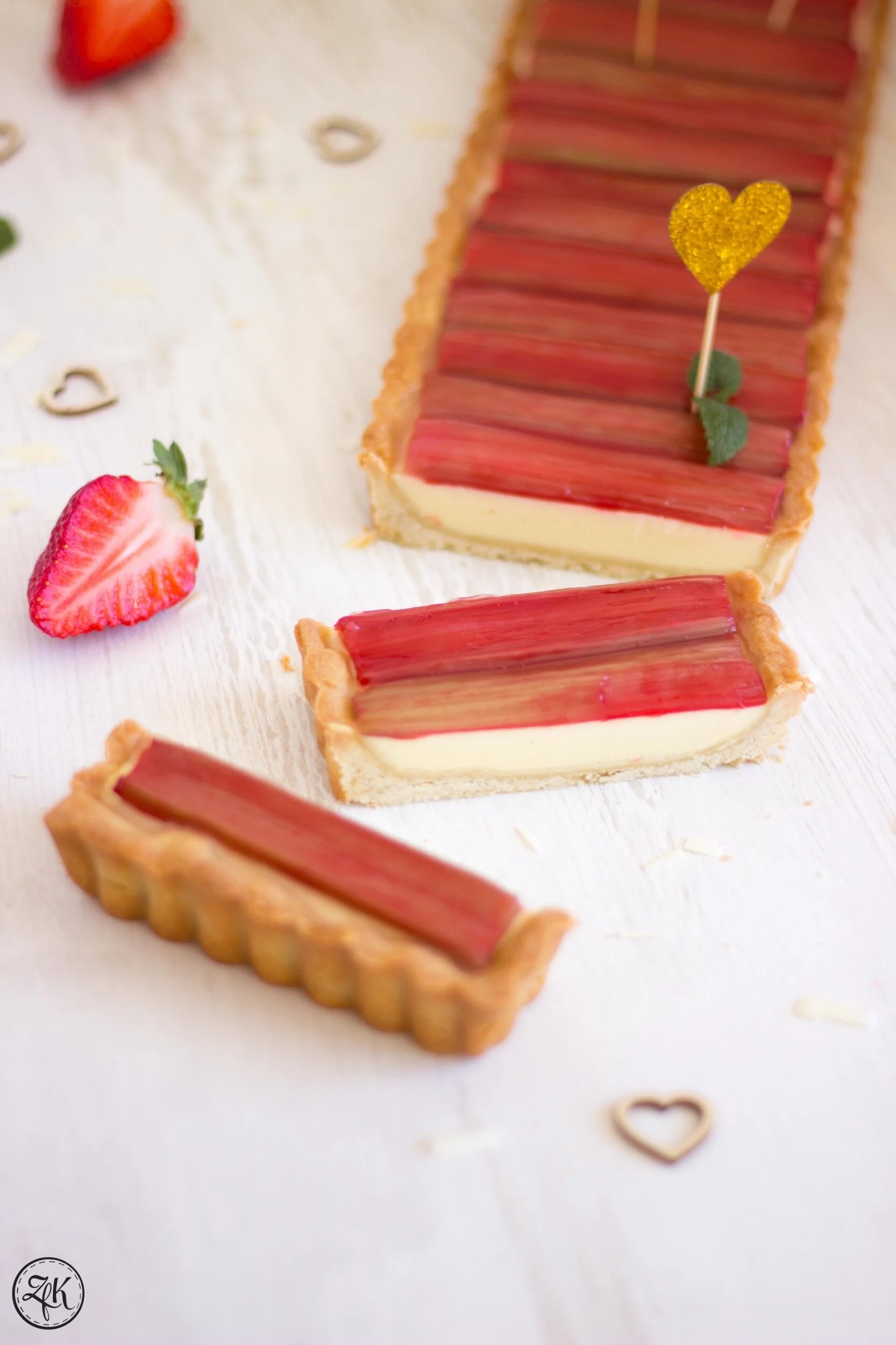 Rhabarber-Schoko-Tarte {Rhabarber | Schokolade | Vanille | Sahne}