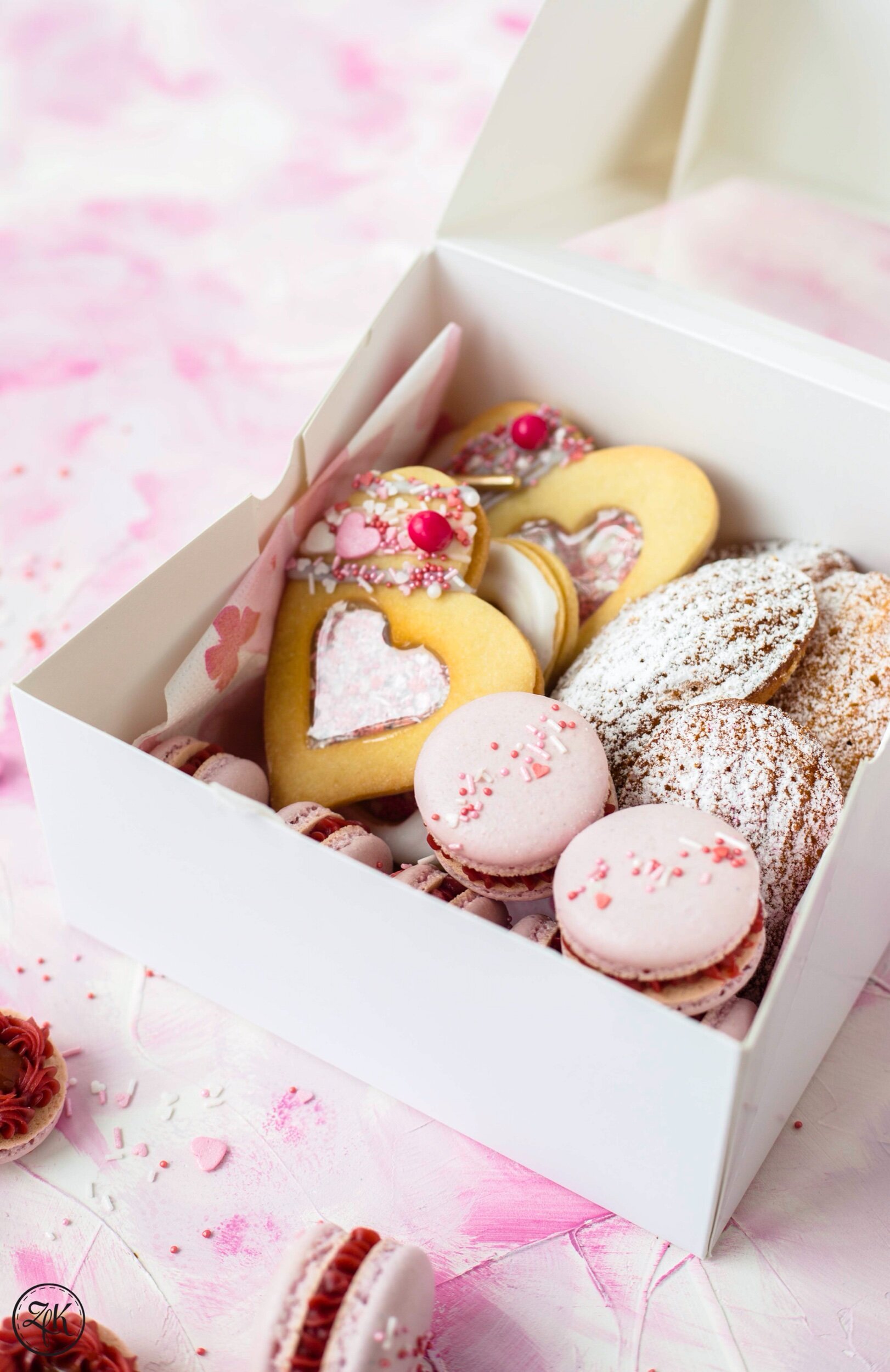 Muttertagsbox {Macaron | Windowcookie | Mandel-Madeleine}