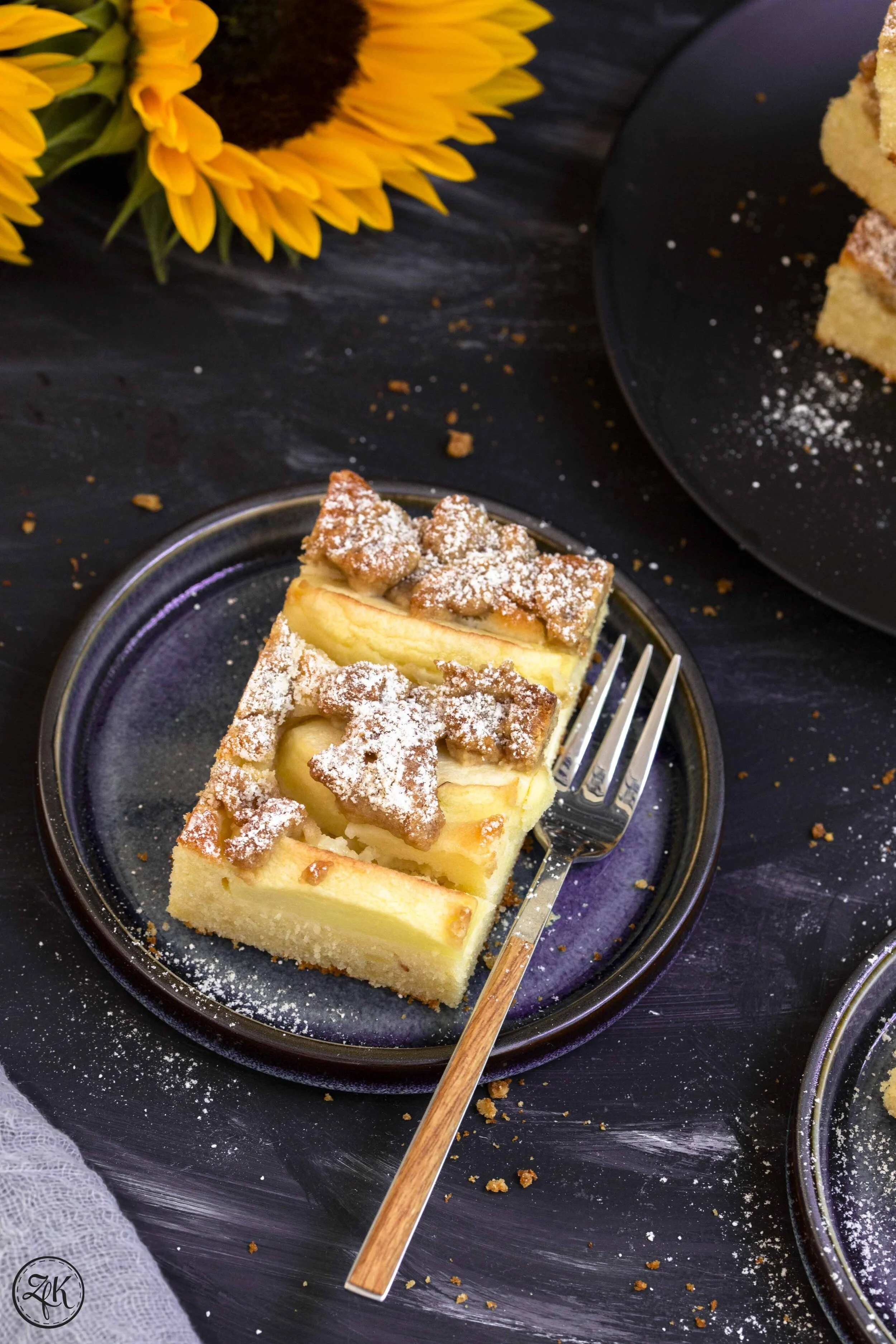Apfelblech {Apfel | Marzipan | Kokosblüte | Joghurt } — ZeitfürKuchen