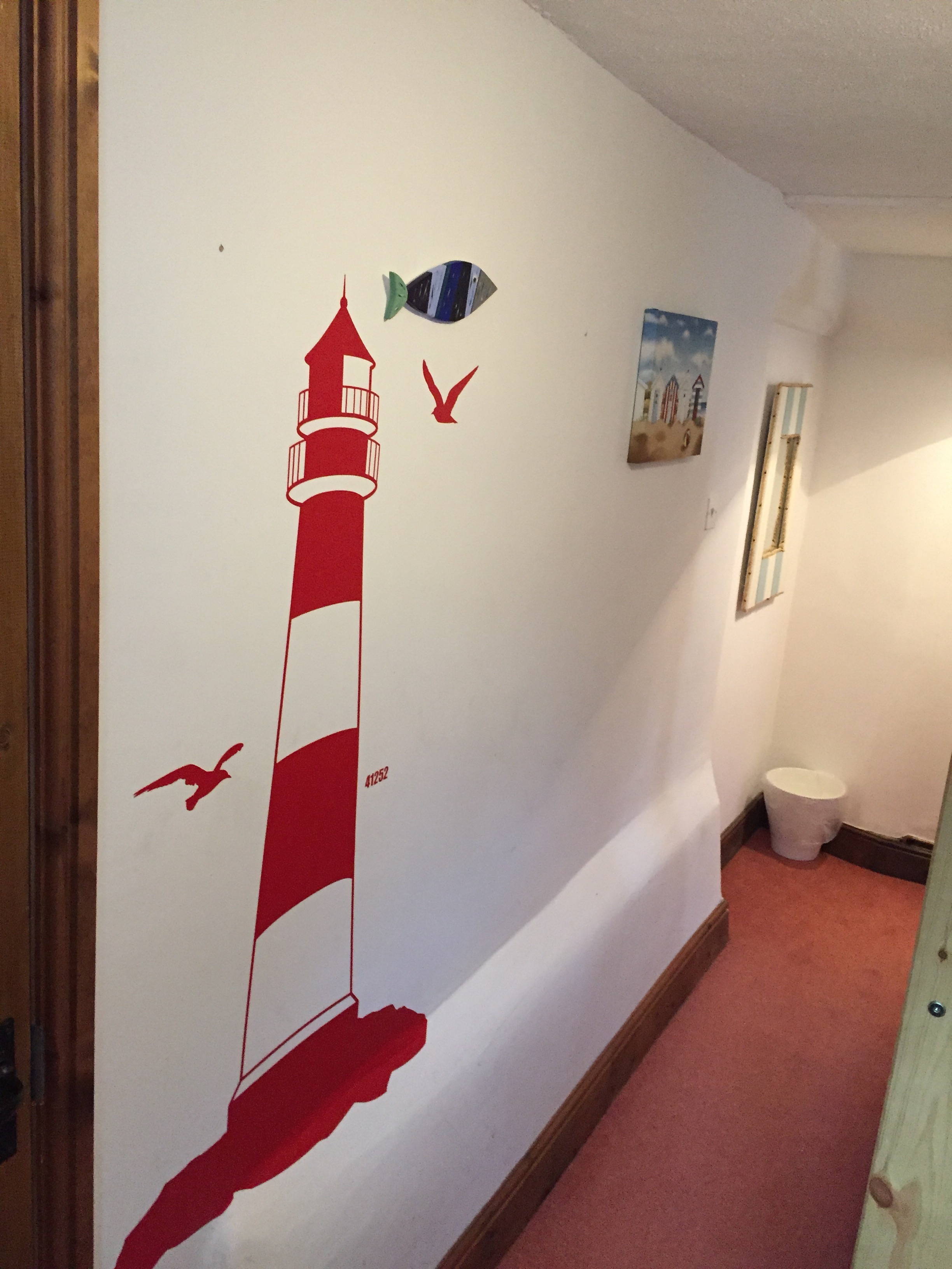 Lighthouse Mural in Bunk Room