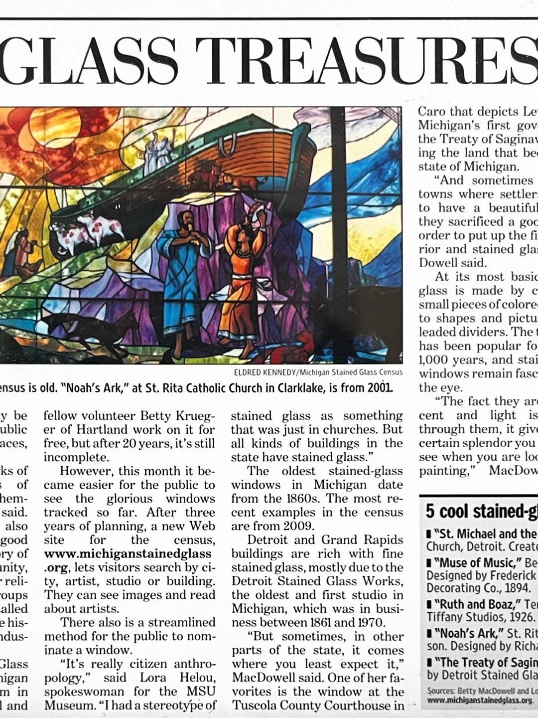 Stained-Glass Treasures 20-year census tracks Michigan’s trove of window art