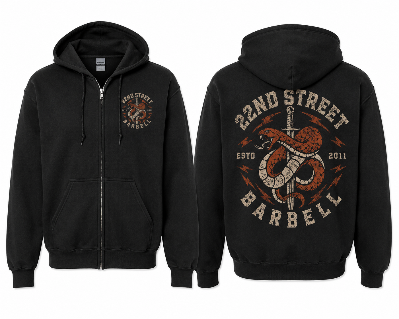 22BB Serpent Zip Hoodie