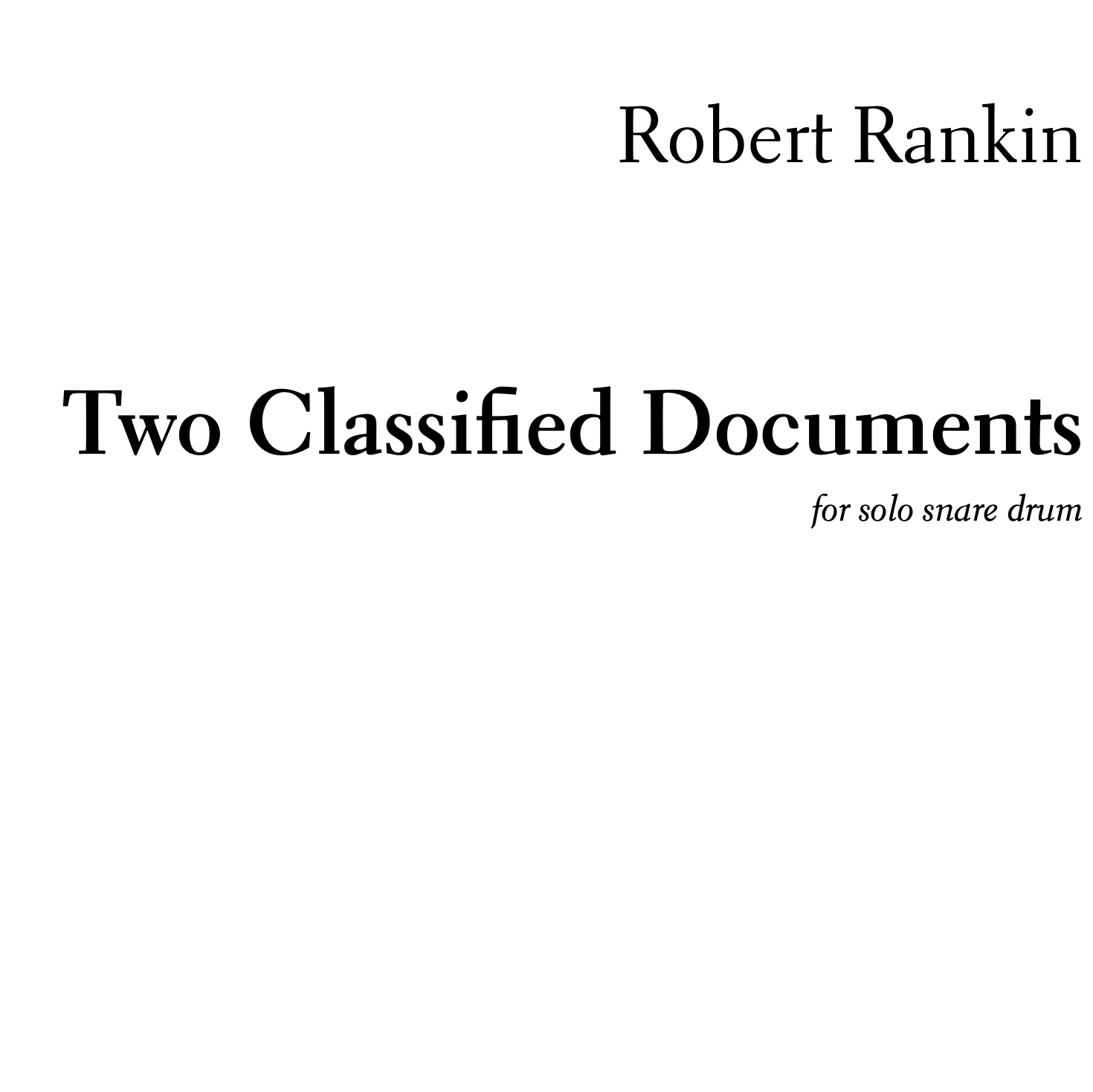 Two Classified Documents (PDF Performance Score)