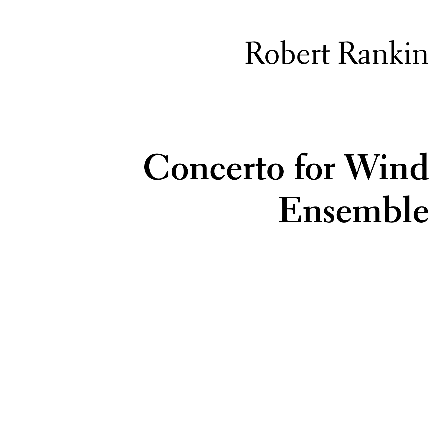 Concerto for Wind Ensemble (Score + Parts)