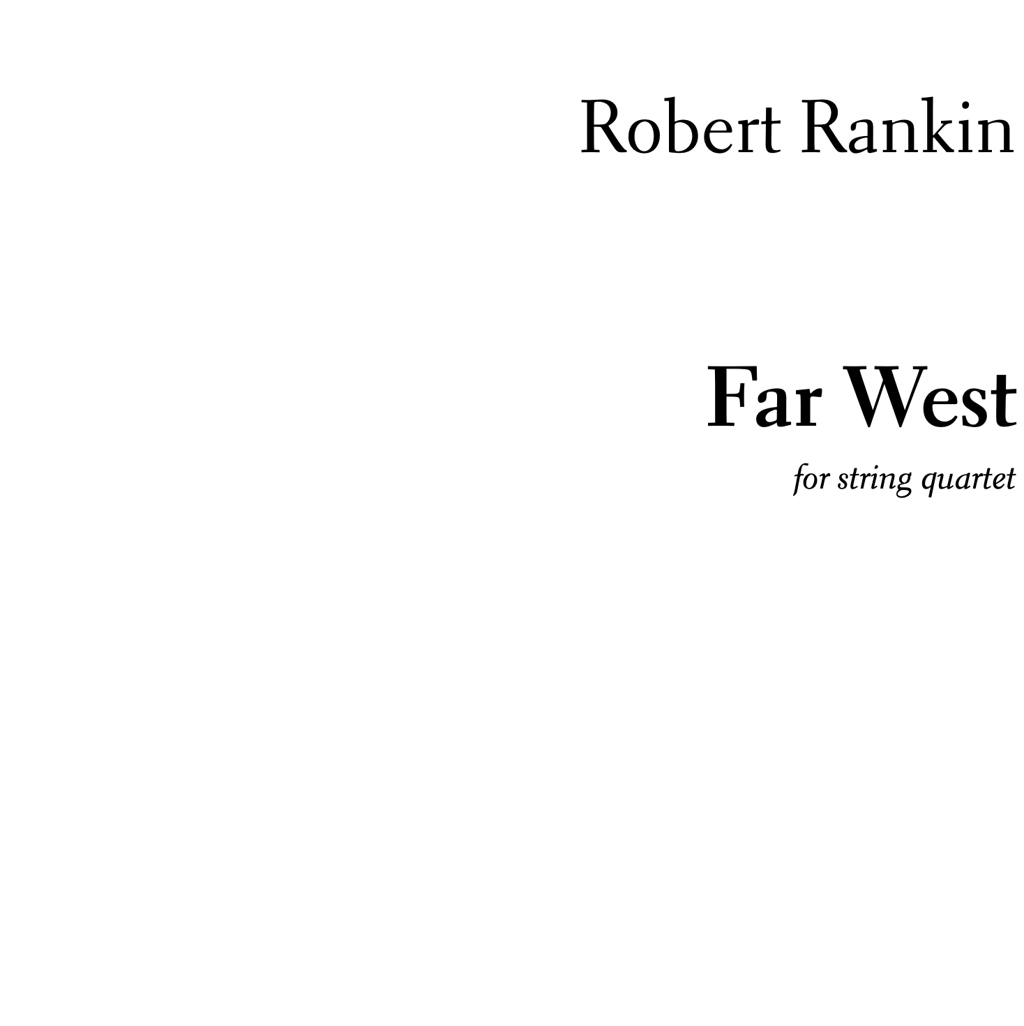 Far West (PDF Score and Parts)