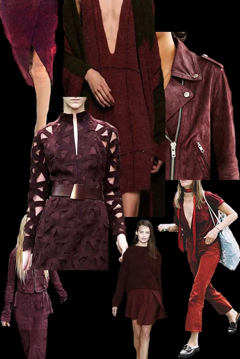 Cabernet Sauvignon (Trends: Shades of burgundy in Suede & Knits for Fall/Winter 2016/2017)