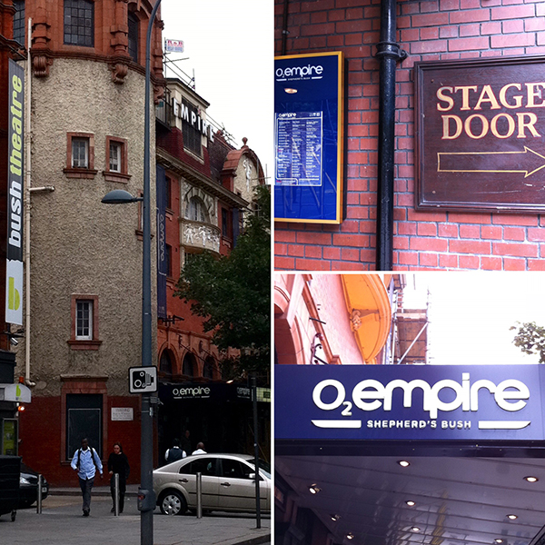 Shepherd's Bush Empire music arena... "The scene of the crime" as Elissa calls it.