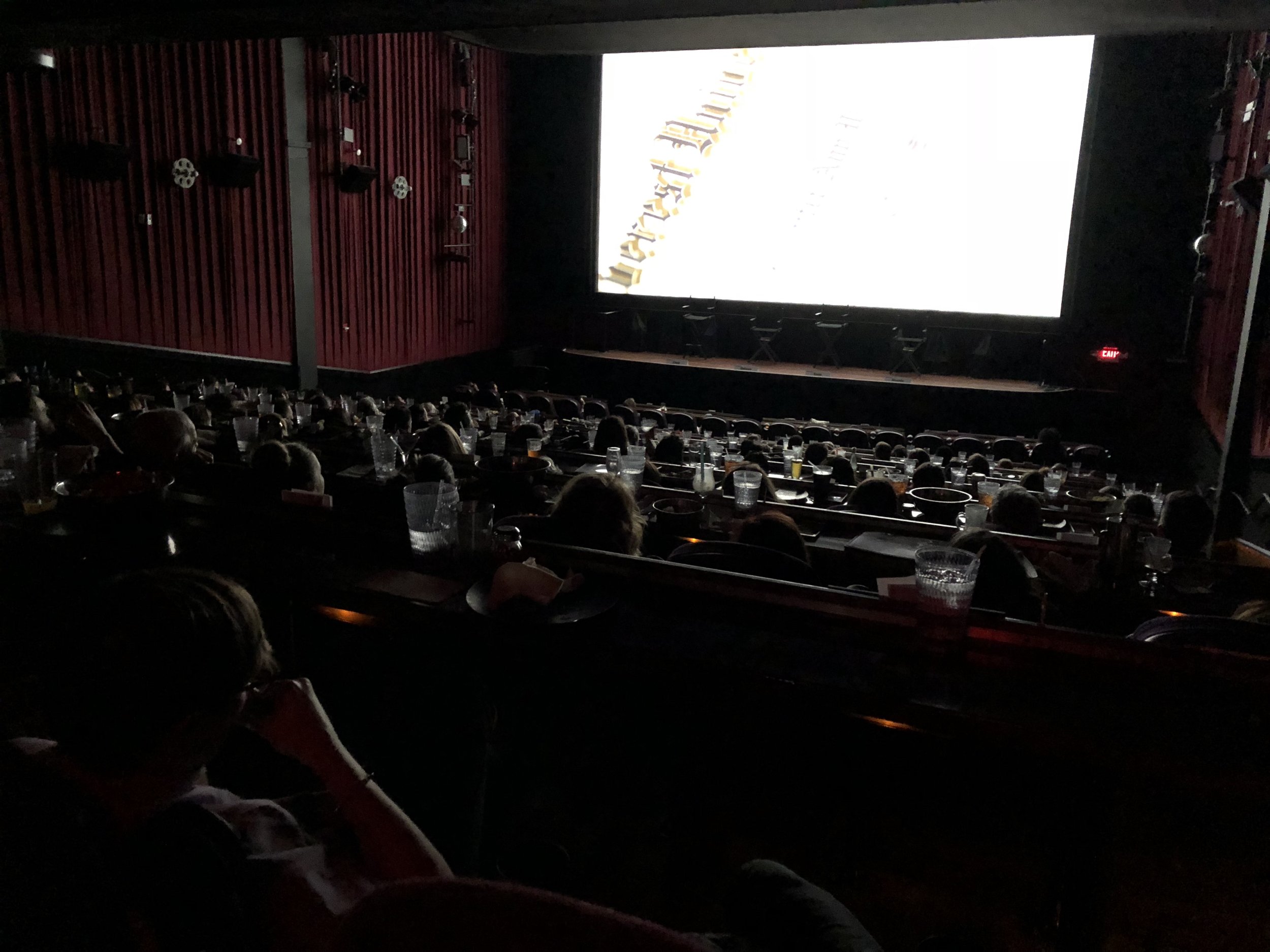 The audience watches the film.