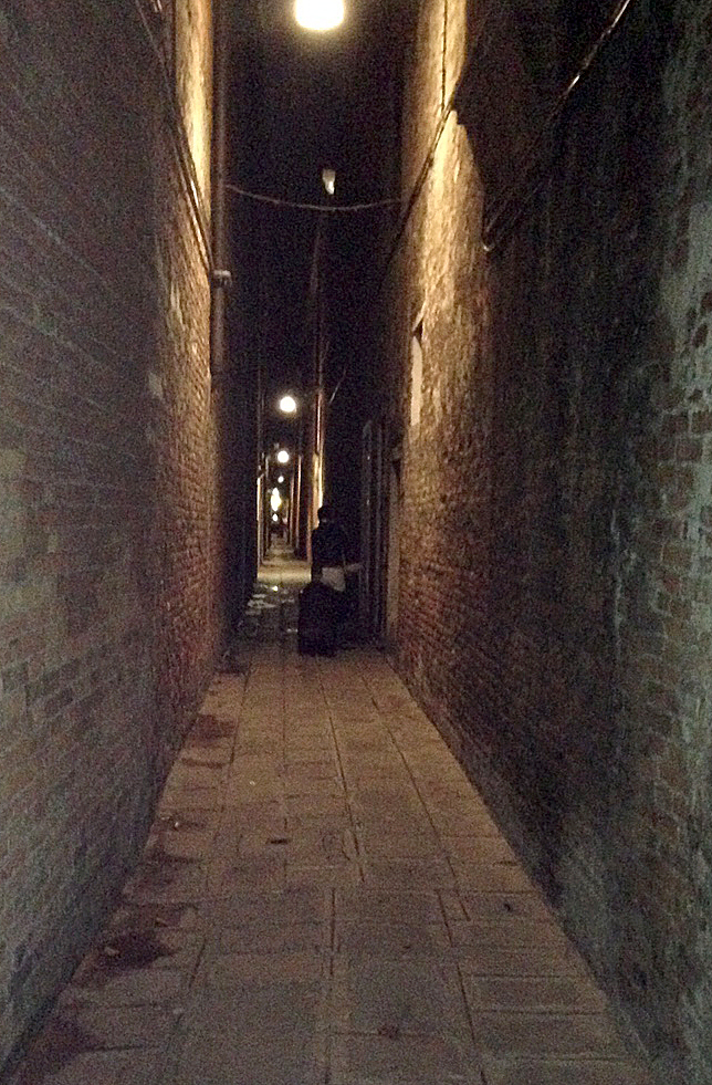 Actual creepy alleyway.