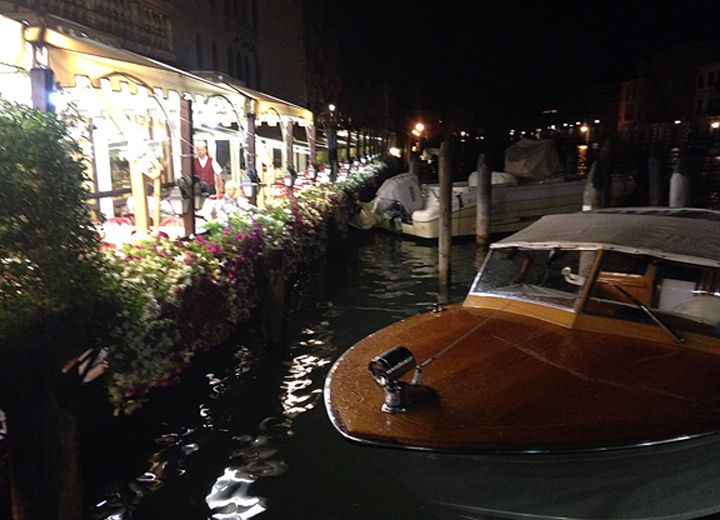 Venice is beautiful but a bit lonely in the dark.