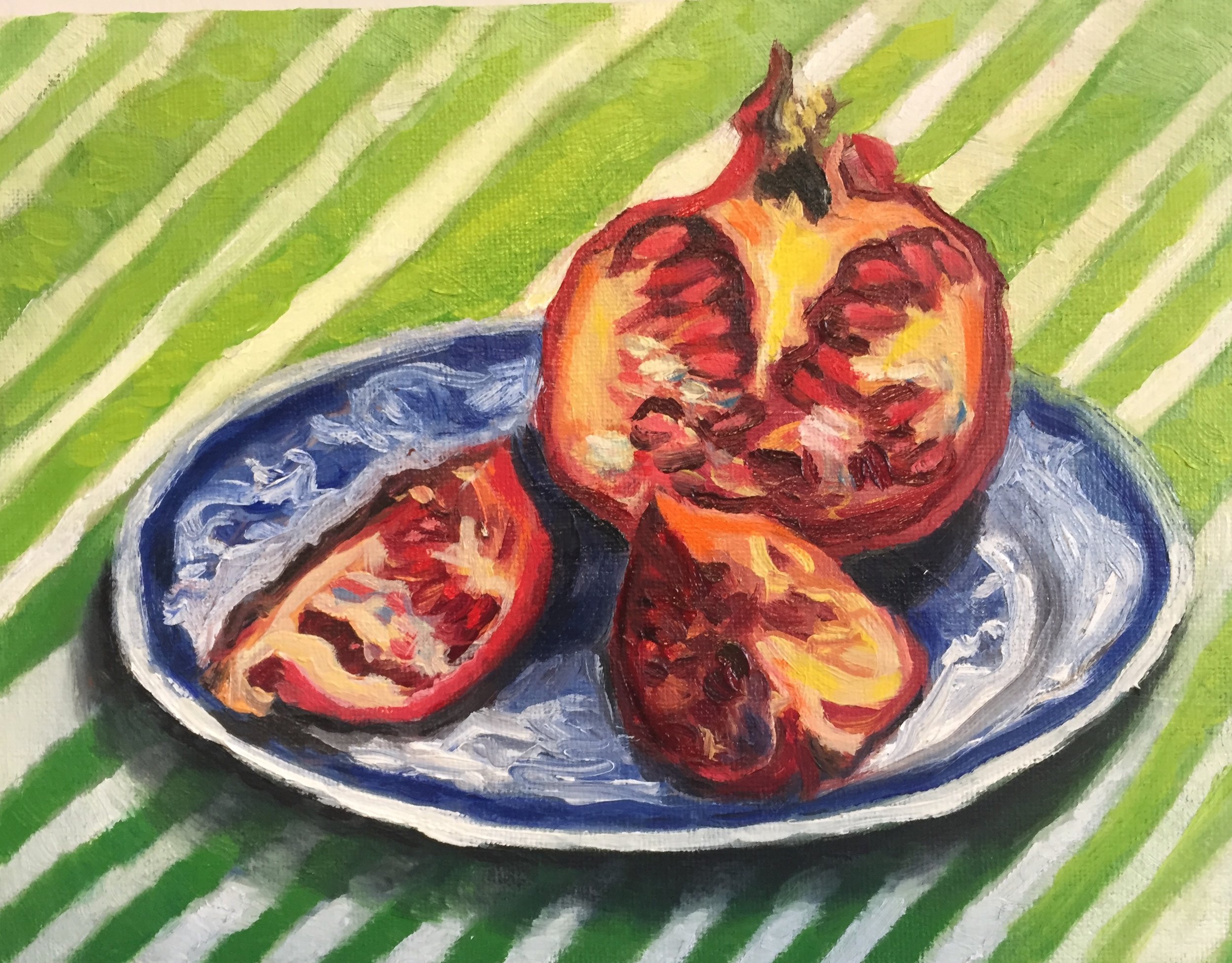 BethDougherty_Pomegranate on blue plate.jpg