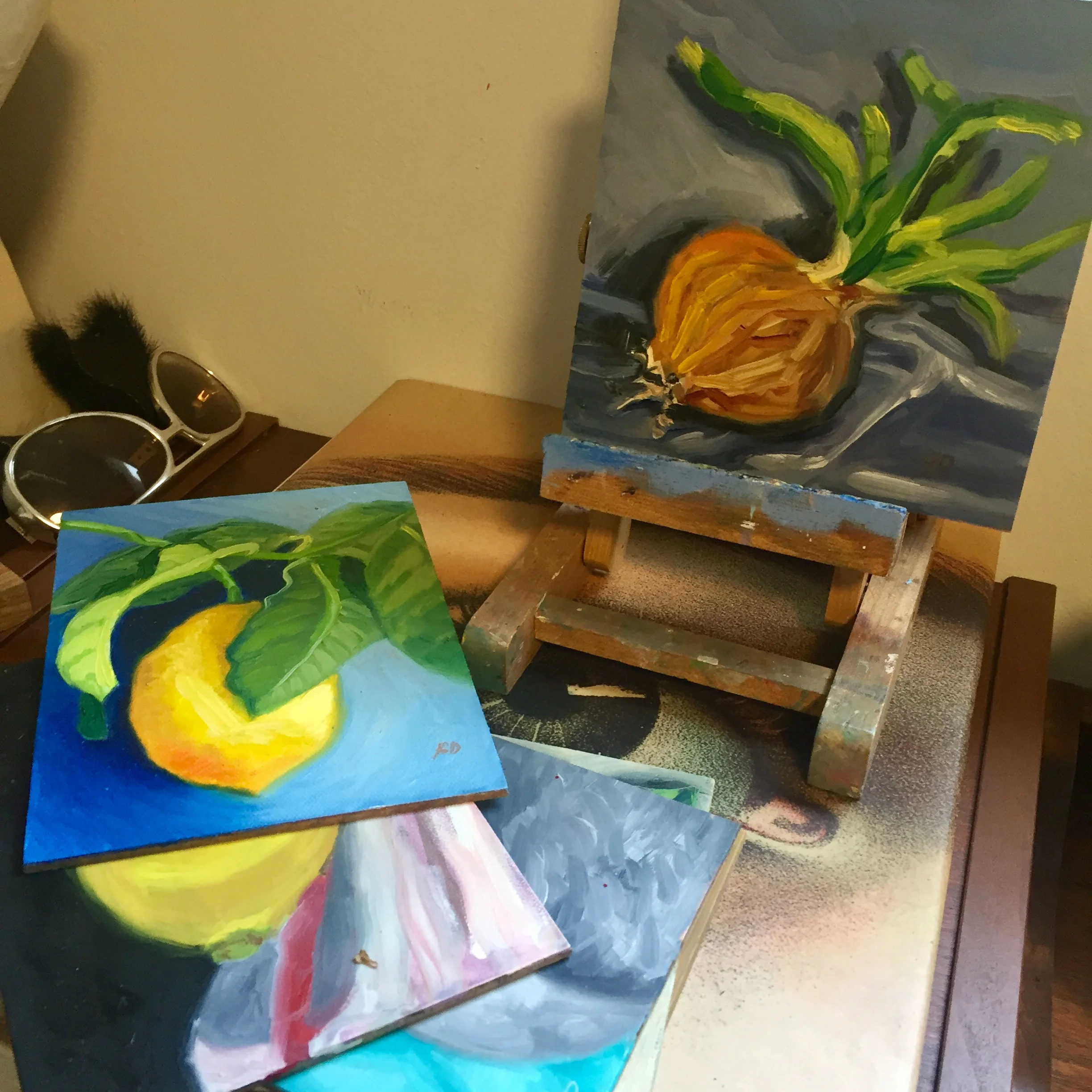 another stack of paintings...
