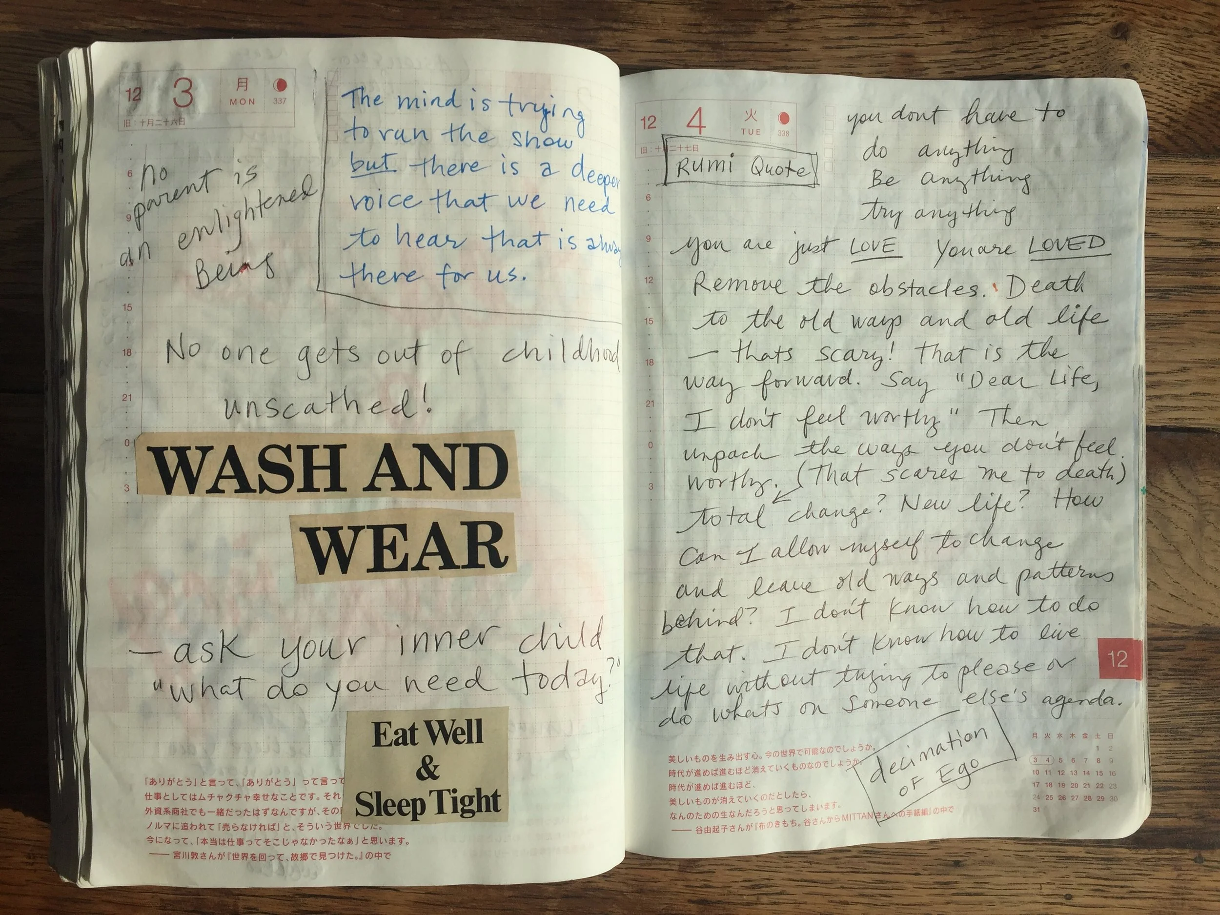 In my journal, I often take notes from podcasts I’m listening to or things I’m thinking about. (Beth Dougherty 2018)