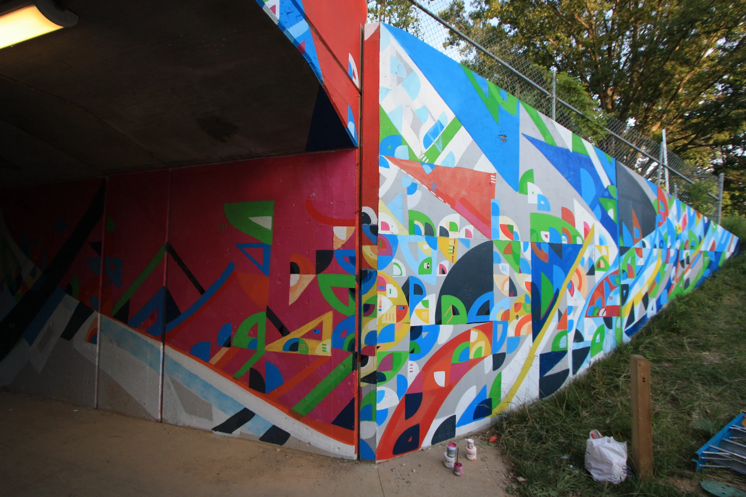 Bloomington 7th St. Bike Trail Tunnel: Jensai Crossing