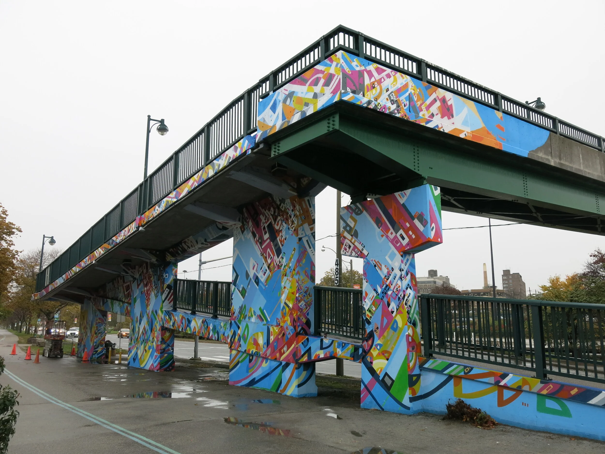Infrastructure-scale mural created through public art commission