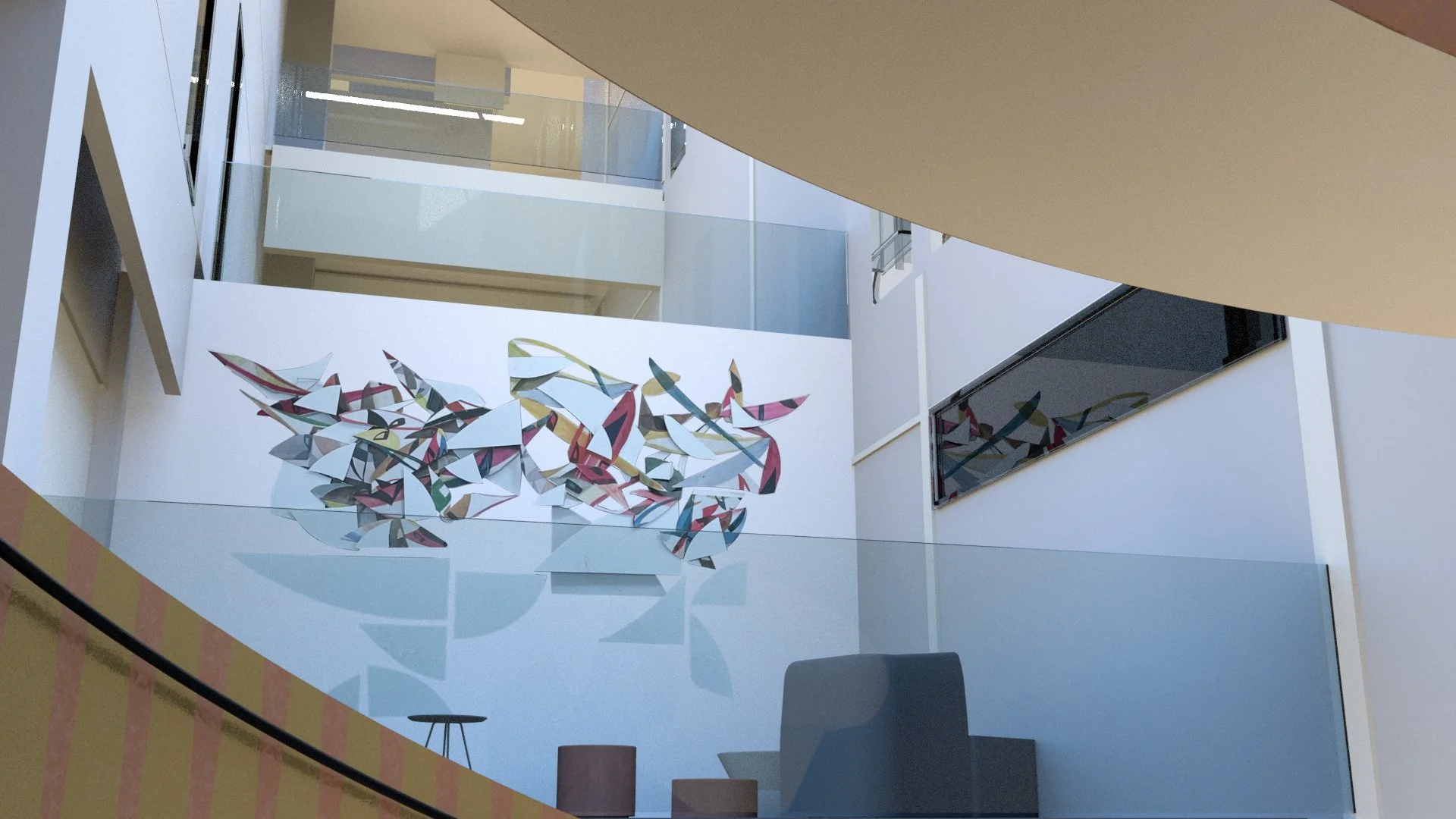 University of Illinois Urbana Champaign - Epiphany - Illini Hall Atrium Sculpture