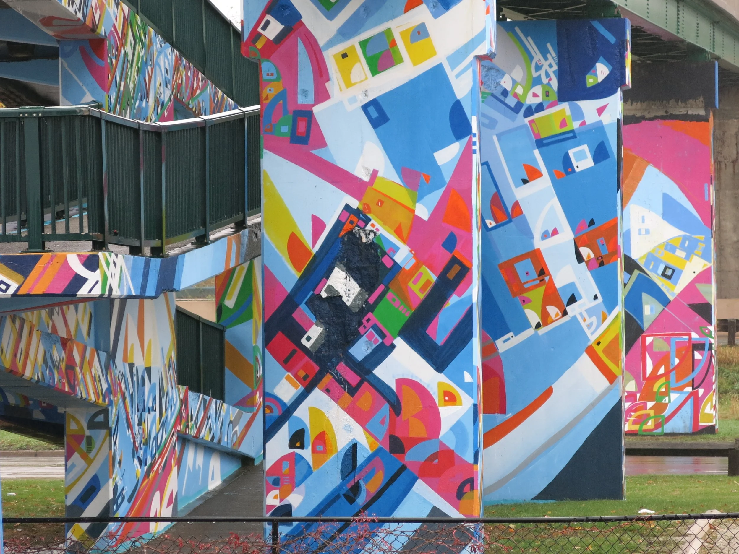  Infrastructure-scale mural created through public art commission 