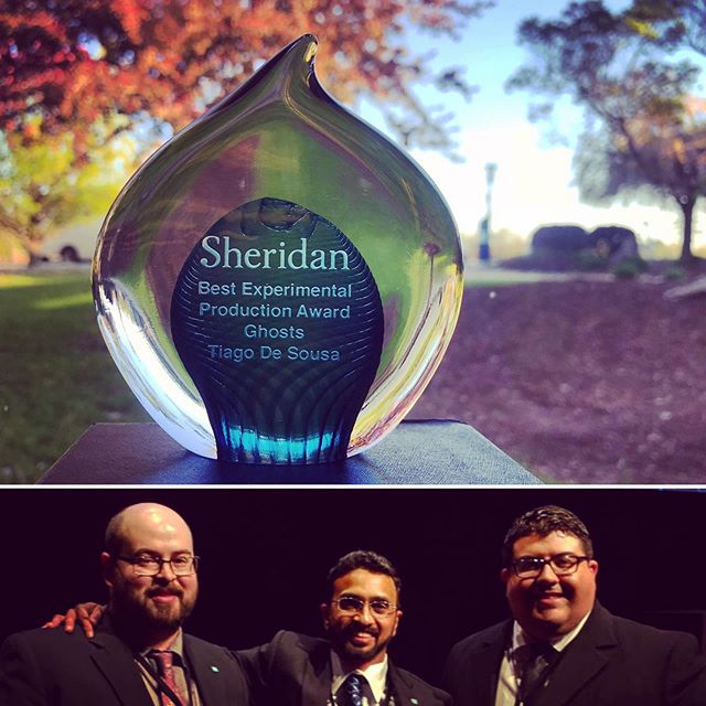 I&rsquo;m proud to share our thesis film &ldquo;Ghosts&rdquo; won the Best Experimental Project award at the @sheridan_college screen arts awards on Tuesday night. It was an amazing night full of incredible films from so many talented students, the b