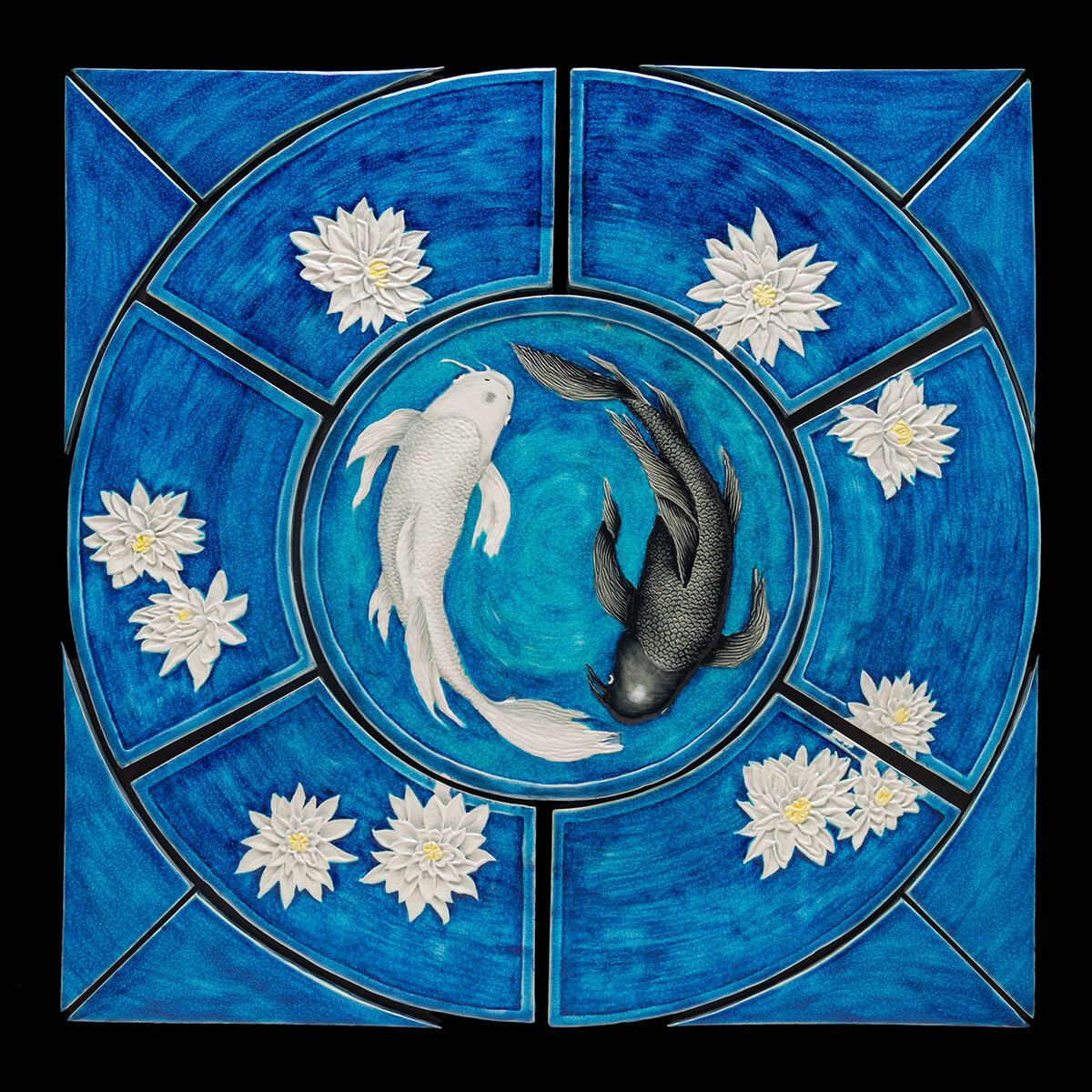 Yin and Yang medallion mural