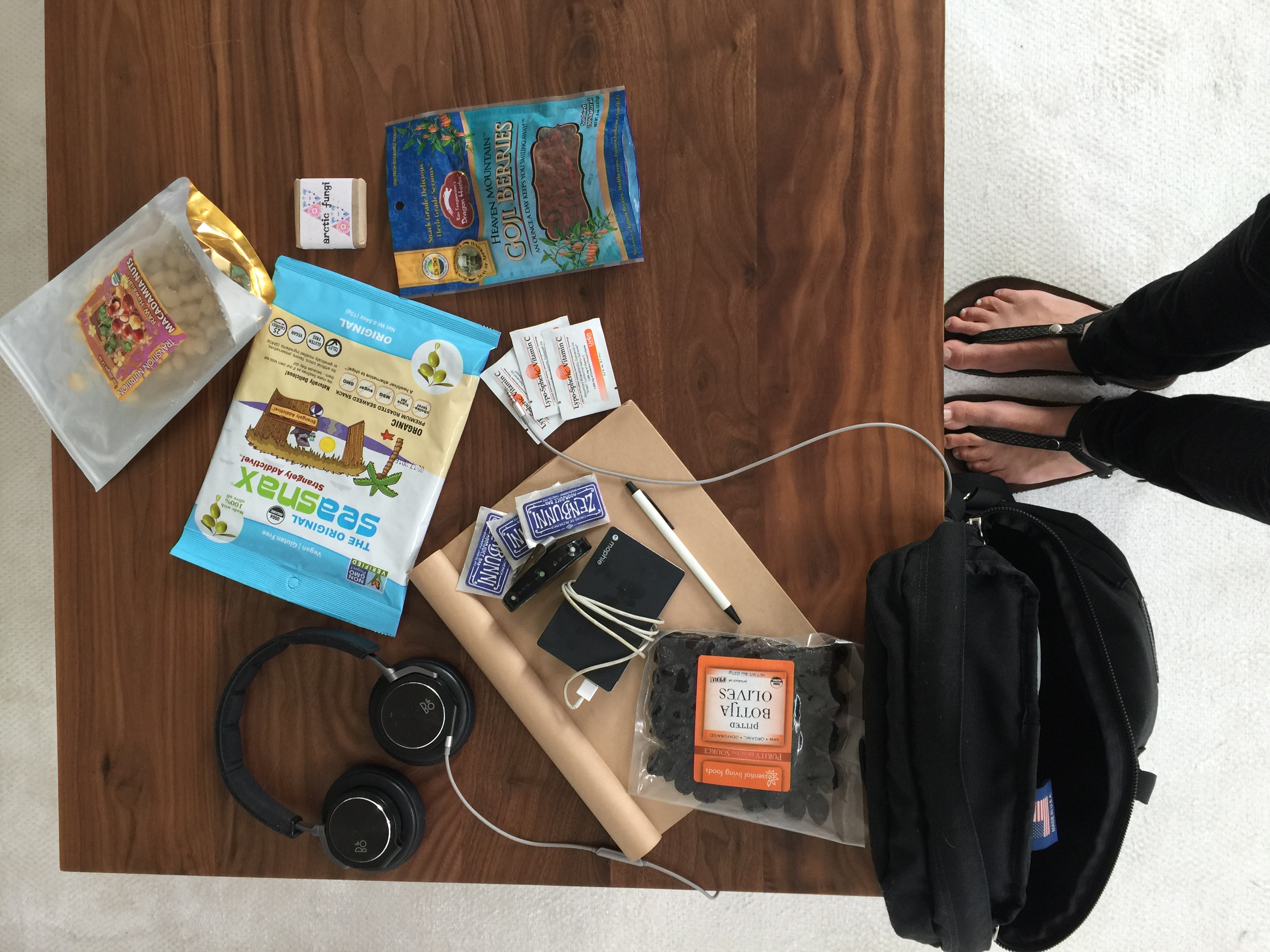 The contents of my carry-on