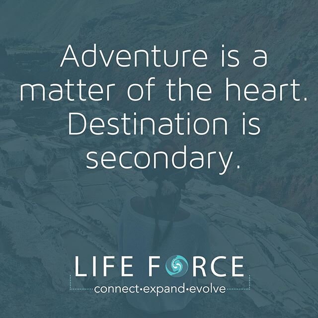 Our sense of adventure can lead us to far and distant places, whether they be thousands of miles away or right in our own backyard. It&rsquo;s the journey of the heart 💜 that counts! #connectexpandevolve #findyourforce