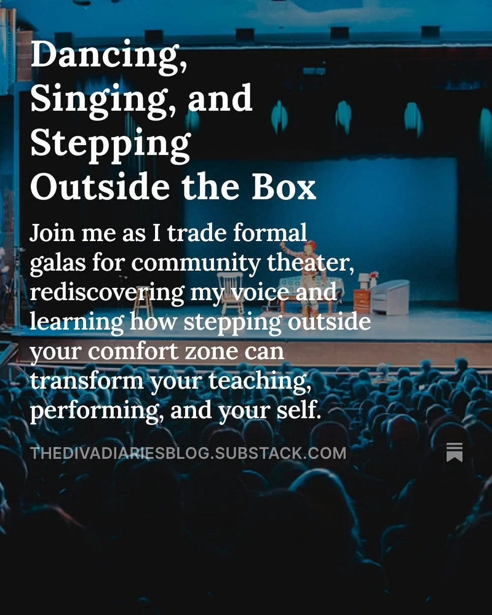 New blog post alert! 🎉

Join me (Sarah) as I swap formal music galas for community theater in my latest post: &ldquo;Dancing, Singing, and Stepping Outside the Box&rdquo;. I&rsquo;m sharing all the exciting and humbling lessons from my recent musica