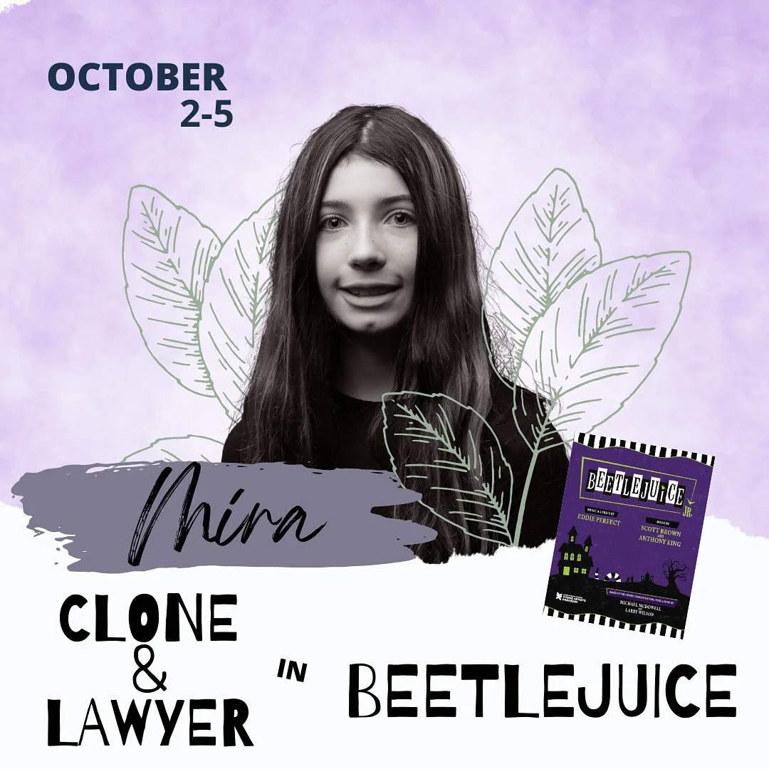 So proud of M&iacute;ra who is performing in Beetlejuice with @actoneharrisonburgva this weekend! M&iacute;ra has such a steady, strong, and gorgeous voice, any production is so lucky to have her! Check out the last weekend of this production. It&rsq