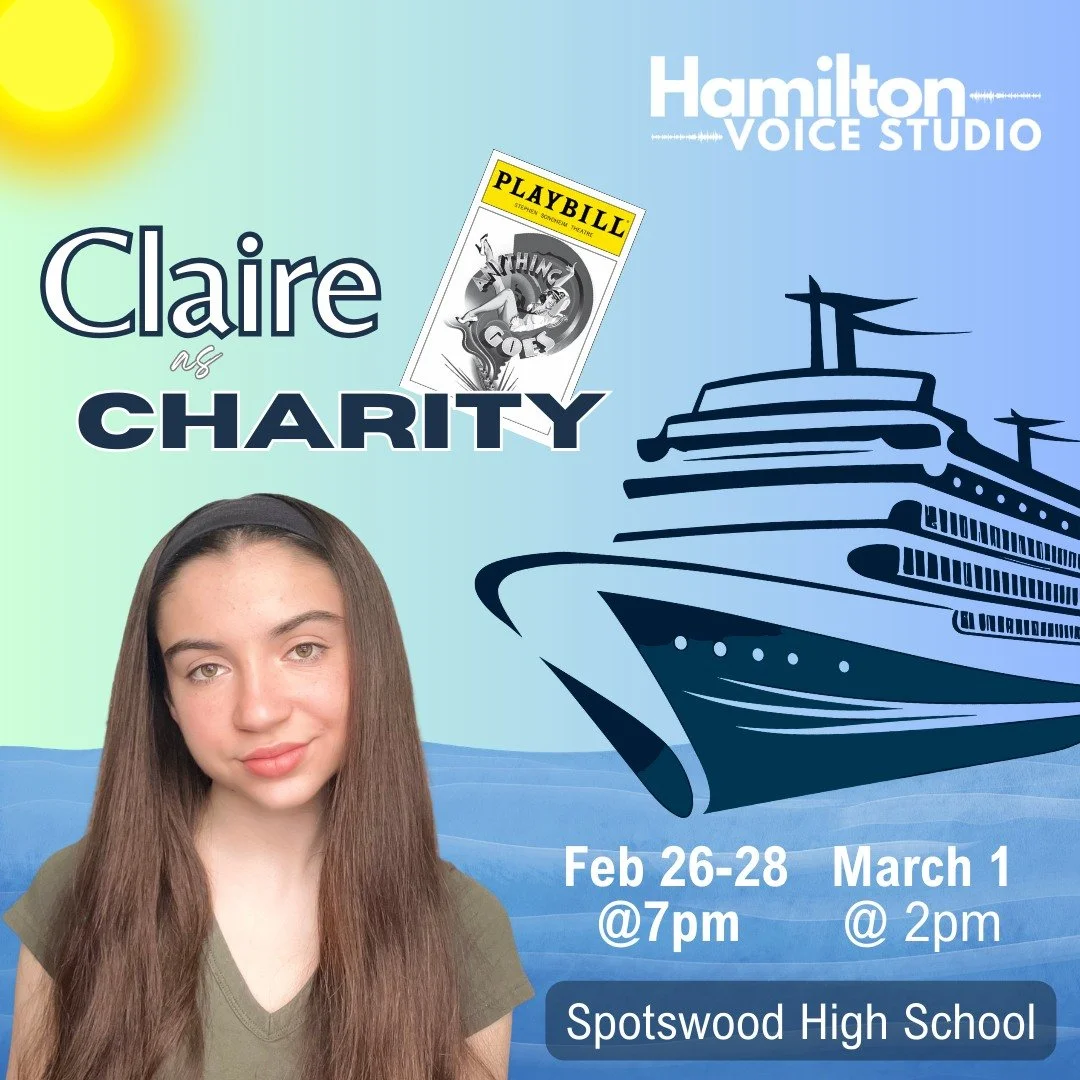 I'm so excited to see Claire in her second musical this academic year! This girl works hard, and I love to see her share her gorgeous vocals to a classic show like this! I can't wait to cheer her on!

Break a leg, Claire!