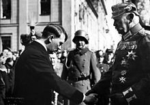 March 1933 was a busy month for Hitler. Here he is on 21st March for the Day of Postdam, where the Prussian military essentially gave their blessing to Hitler as Chancellor. Hindenburg symbolically shook Hitler's hand, as the old First World War general began an ill-fated relationship with the soon-to-be Fuhrer. Three days' after this photo was taken, Hitler would pass the Enabling Act.