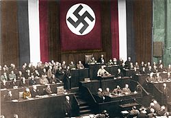 The Enabling Act is passed into Reichstag law; 24 March 1933.