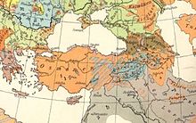 The demographic makeup of Armenians, shown here in blue.