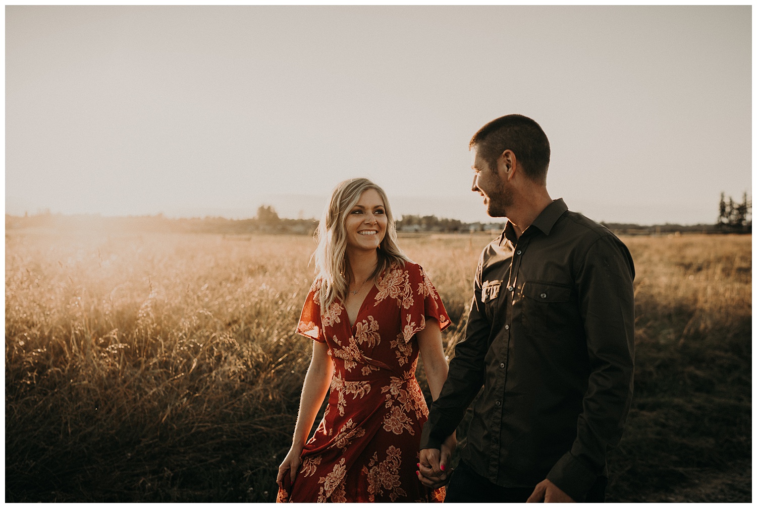 golden hour engagement session issaquah
