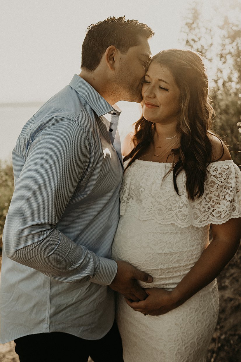  Golden hour maternity session overlooking the puget sound 