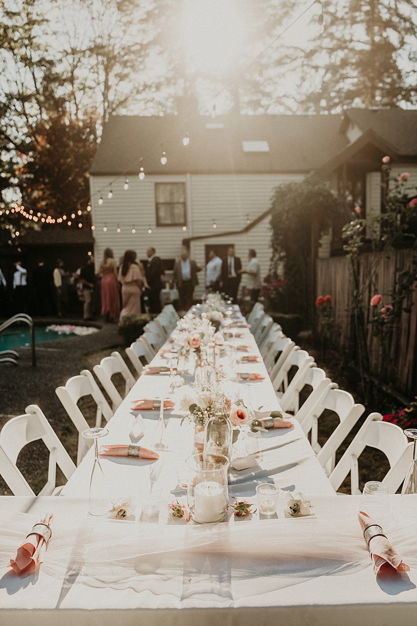  backyard wedding dinner set up inspiration 