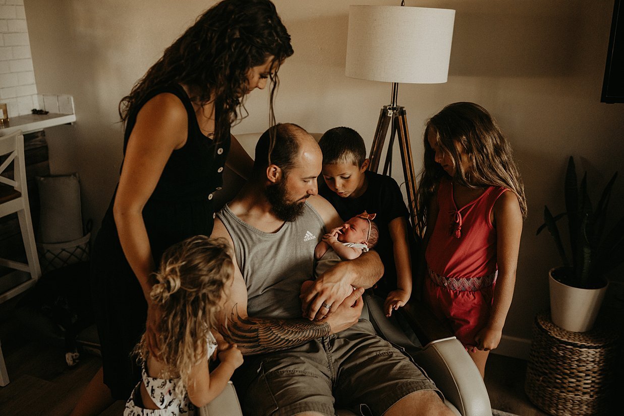  family of six in-home session 