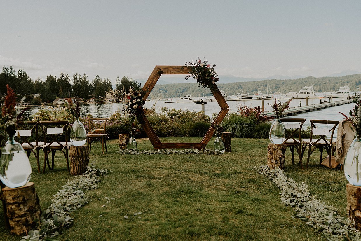  wedding ceremony setup at alderbrook resort and spa 