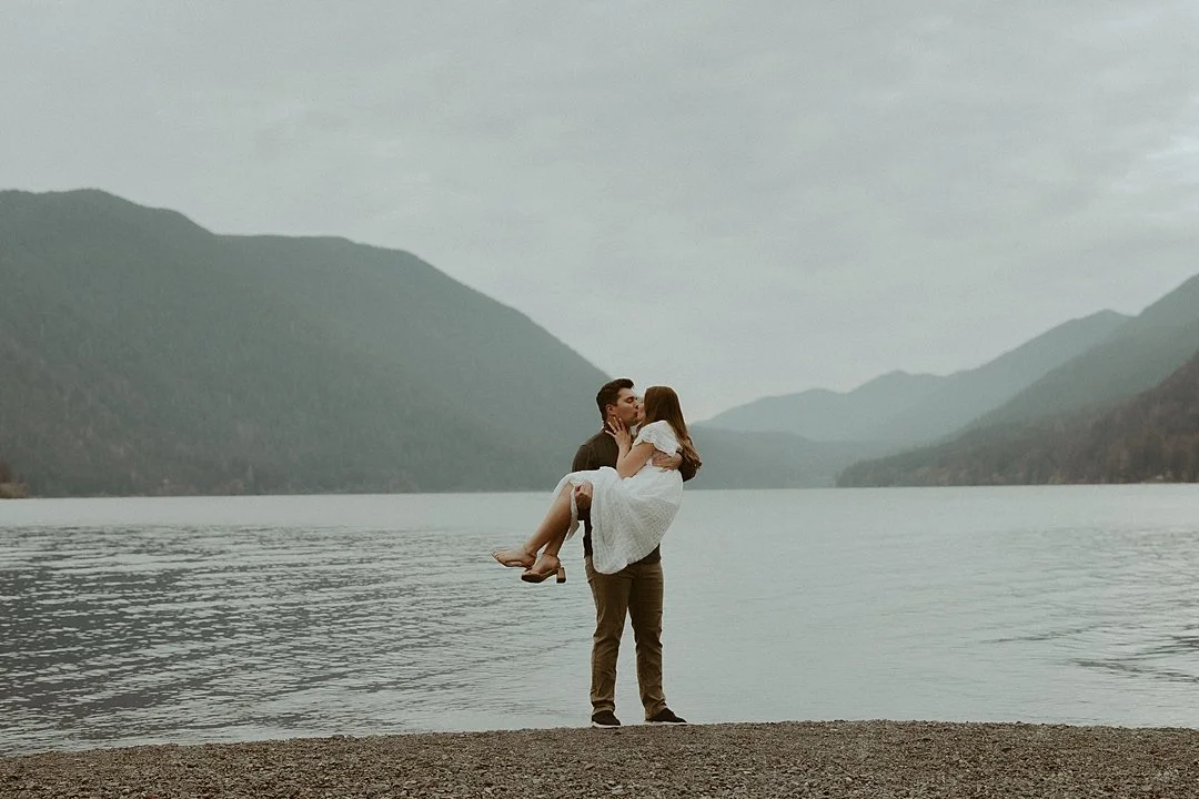 Lake Crescent Lodge Engagement Photos on the Olympic Peninsula