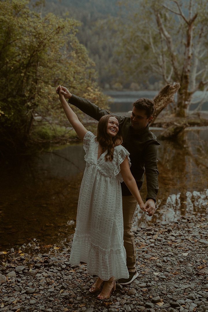 Olympic National Park Engagement Photos at Lake Crescent