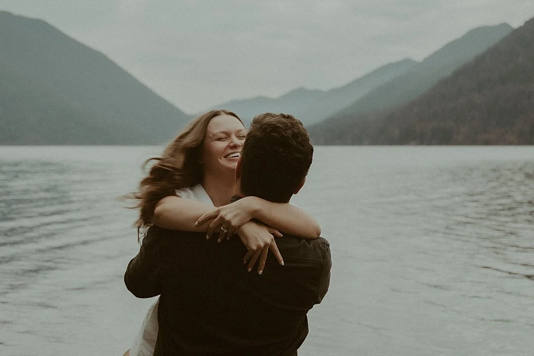 Scenic Engagement Session at Lake Crescent in Port Angeles