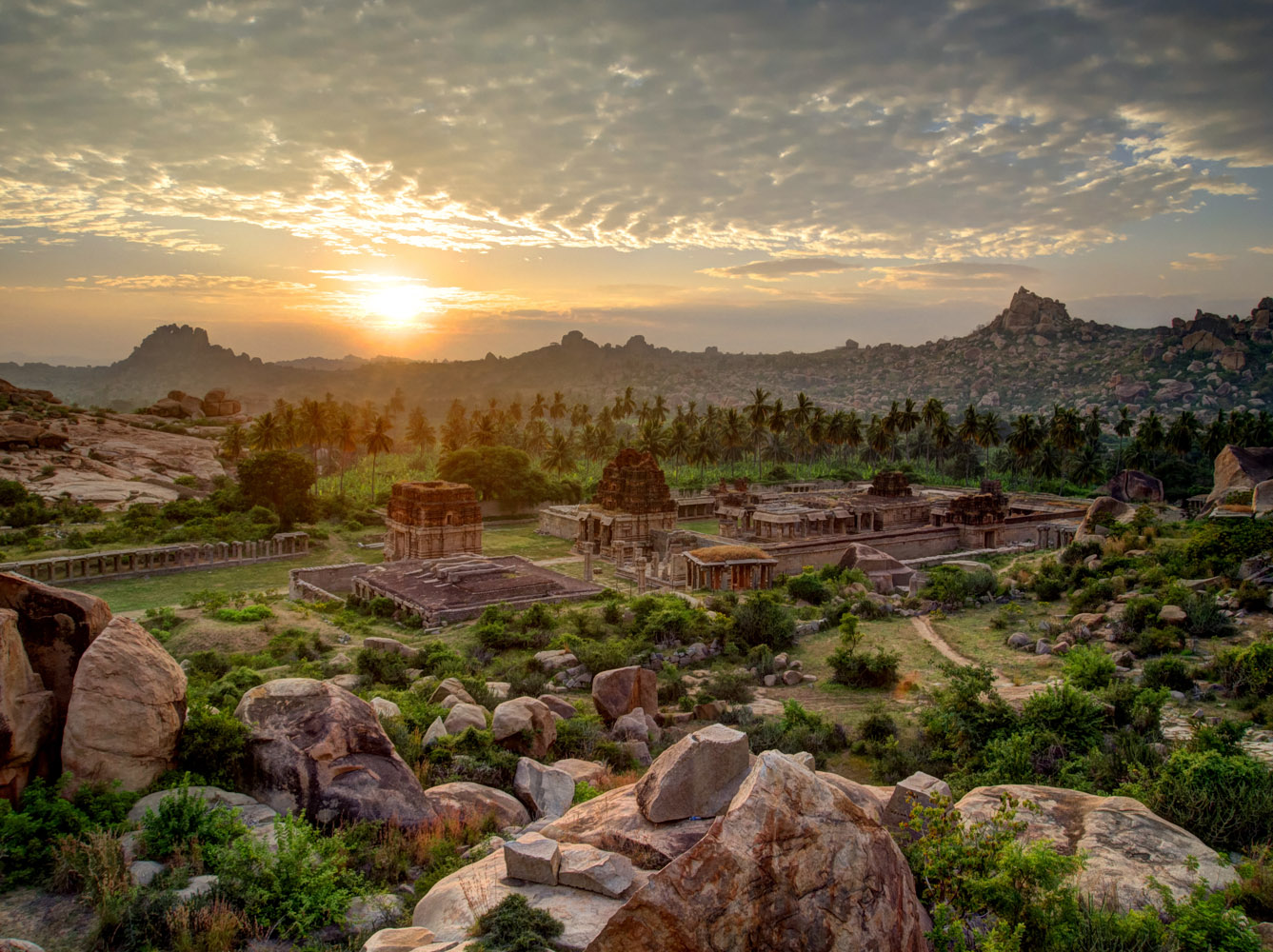 A small part of Hampi in NE Karṇātaka. No photo can capture the grandeur of its landscape.