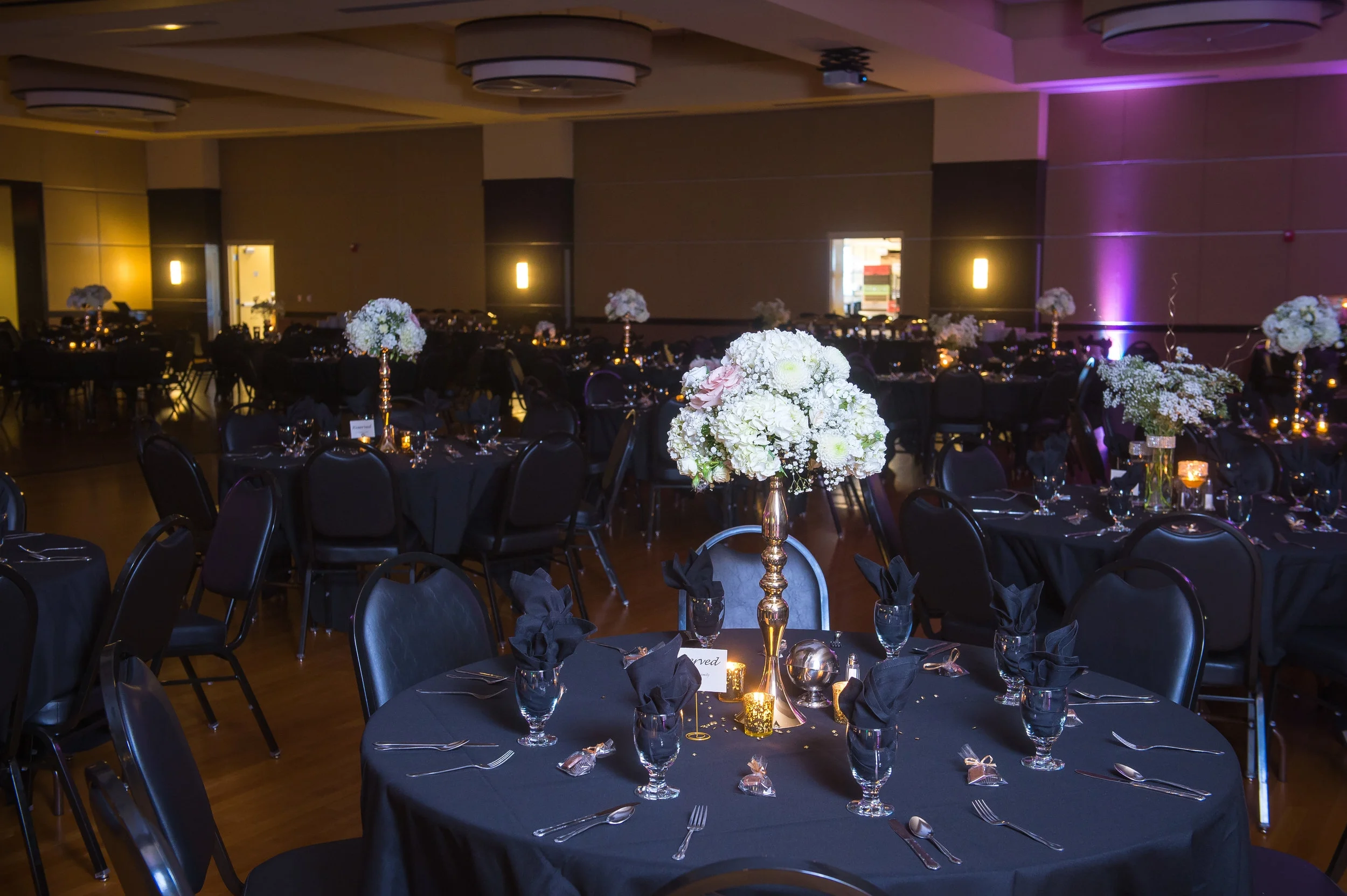 Tall Centerpiece with hydrangea