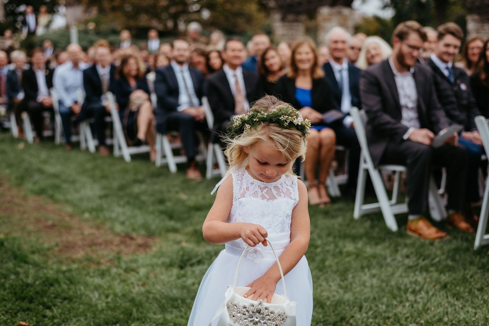 Flower girl with crown