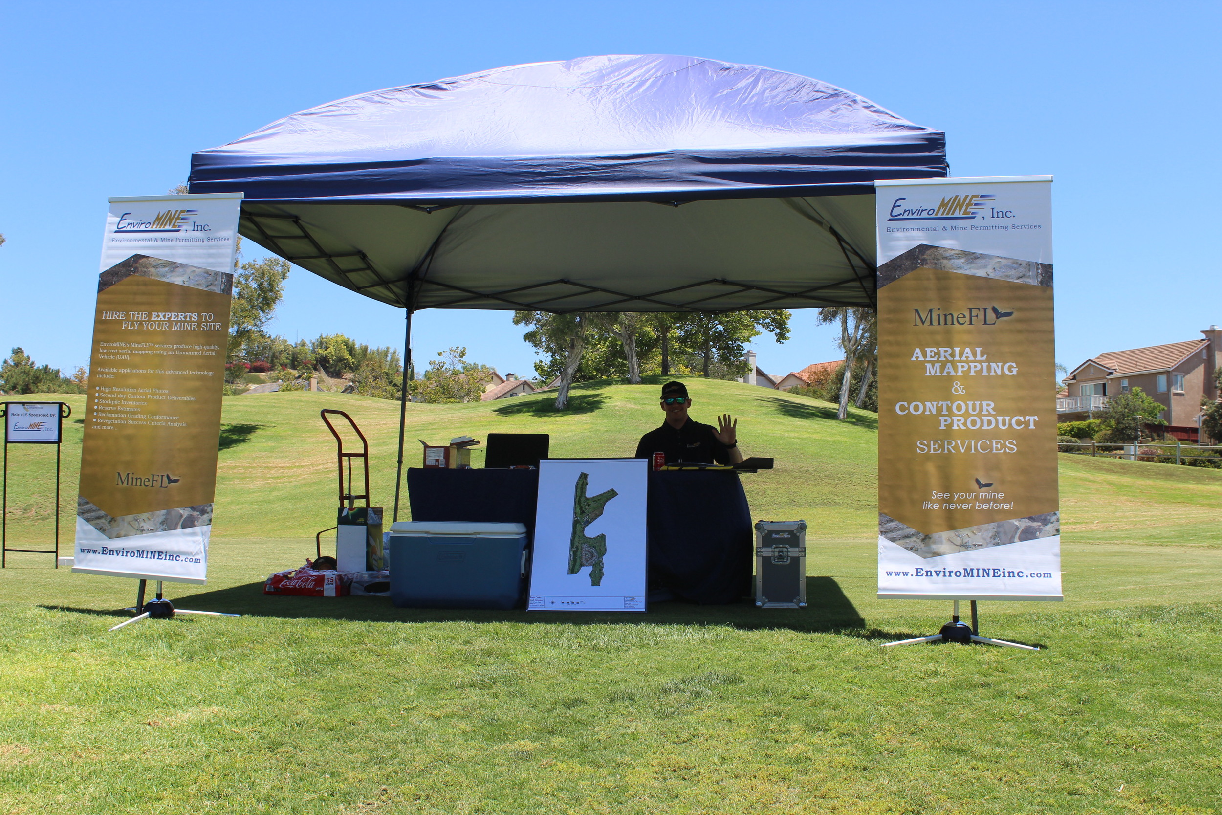 James DeCarolis at the EnviroMINE booth at the Project Cornerstone Third Annual Golf Tournament fundraiser.
