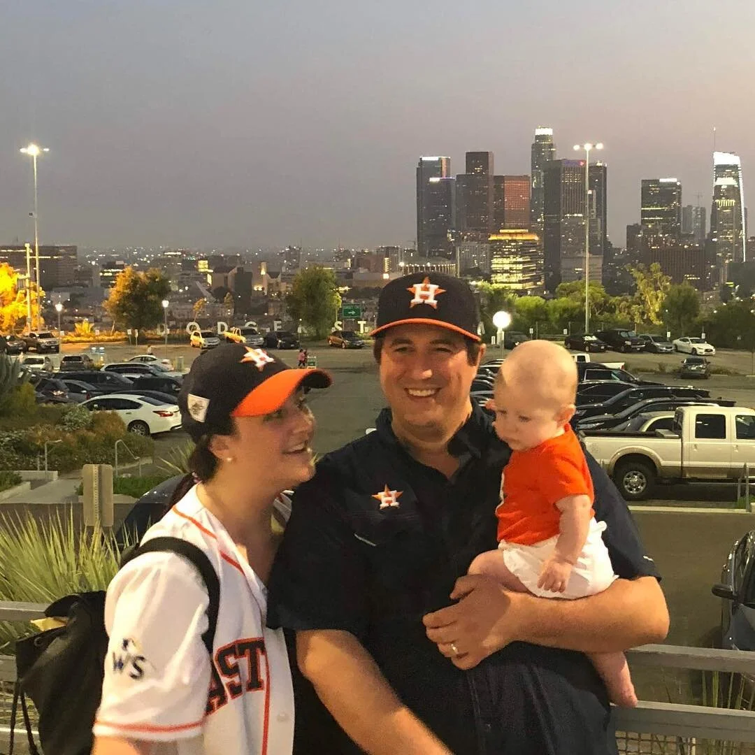 Emmaline&rsquo;s first official game last night. Go Astros!