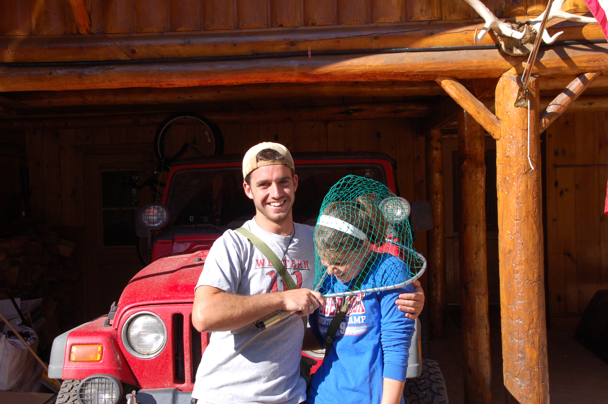 Kim and I at my granddad's cabin.