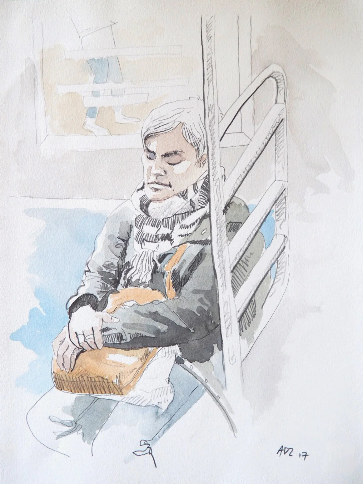 11in x 14in watercolor & pencil on paper