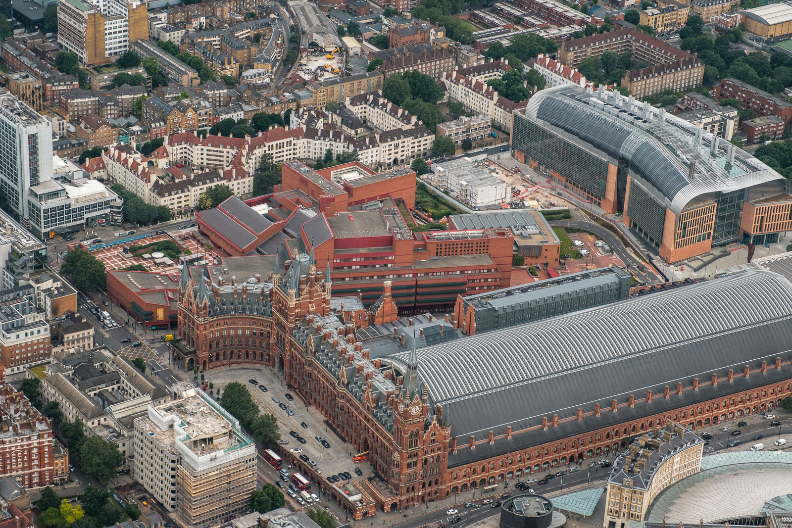 St Pancras station and Brish Library. Top right- new Francis Crick Institute. ISO800 16-55mm f2.8 1/250s